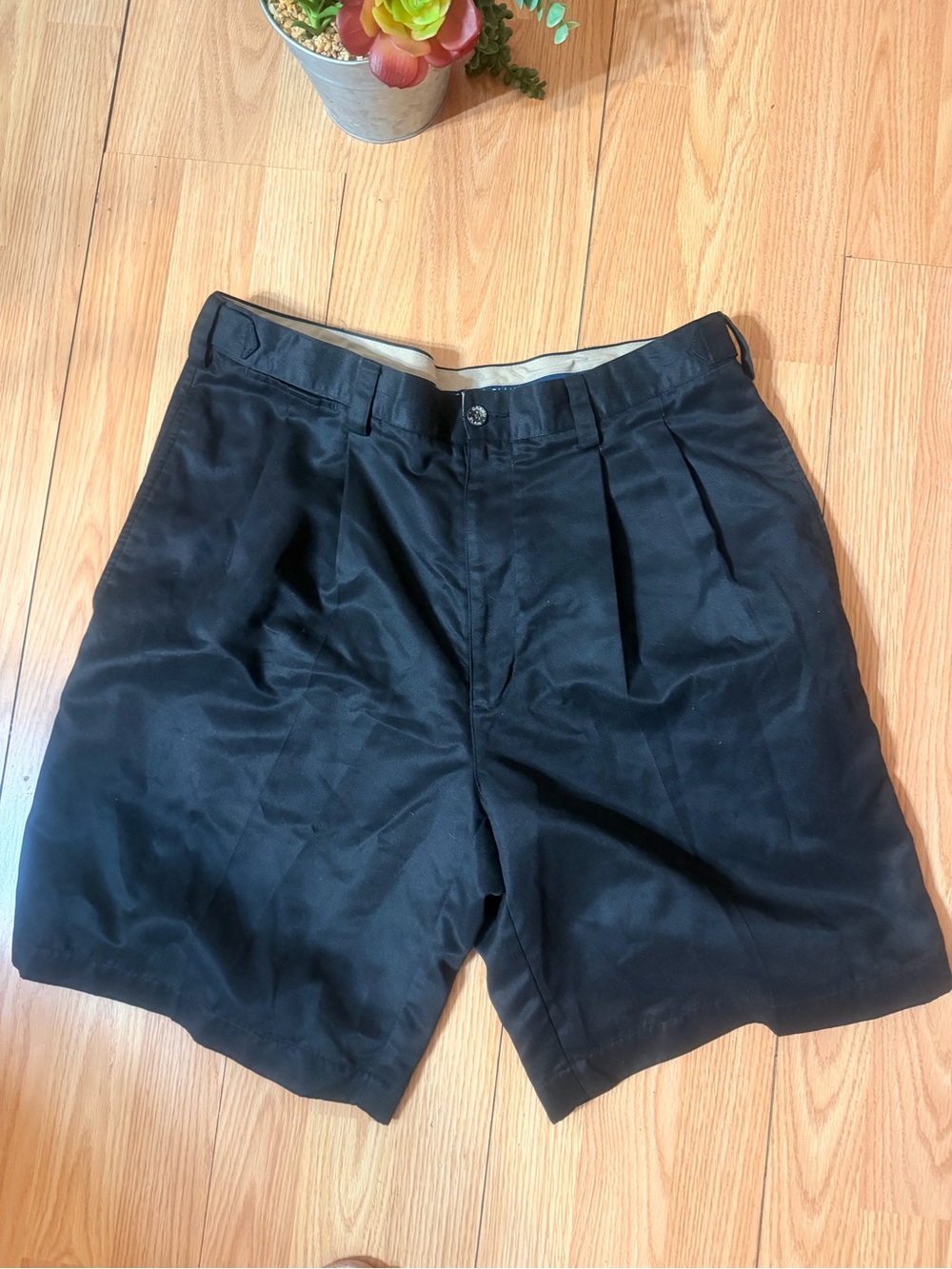 Grand Slam Sportswear Men's button black Golf Shorts Adjustable Waist Pleated 34